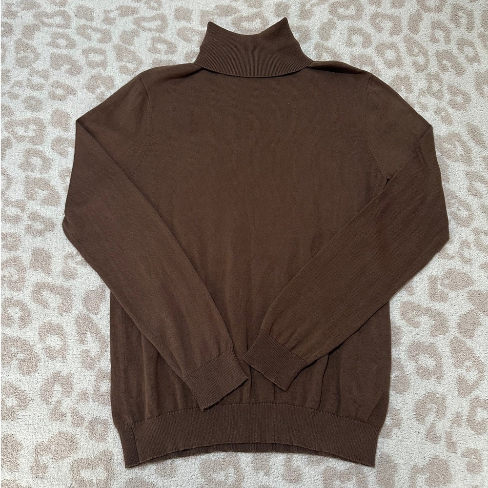 Cotton On Turtleneck Sweater Small Brown Long Sleeve Knit‎ Pullover Top